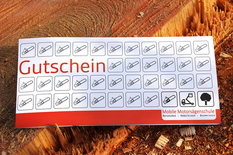 Mobile Motorsägenschule - Gutschein